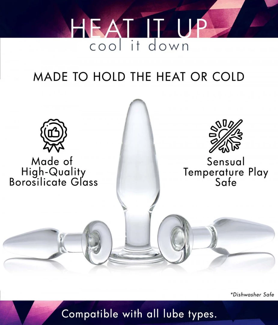 Vendor-unknown 3pc Dosha Glass Anal Plug Kit New Items 3 Vendor-unknown 3pc Dosha Glass Anal Plug Kit New Items