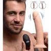 Boyzshop New Items 7X Inflatable And Vibrating Remote Control Silicone Dildo