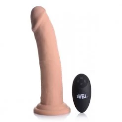 Boyzshop New Items 7X Inflatable And Vibrating Remote Control Silicone Dildo