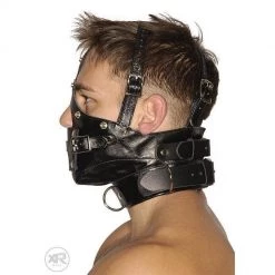 Vendor-unknown Strict Leather Premium Muzzle With Blindfold And Gag
