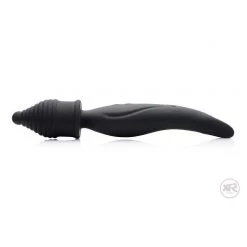 Vendor-unknown Anal & Butt Plugs Black Double Dipper 2 In 1 Silicone Anal Wand