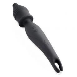 Vendor-unknown Anal & Butt Plugs Black Double Dipper 2 In 1 Silicone Anal Wand