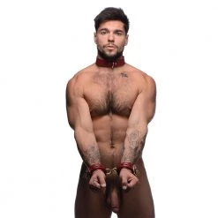 Vendor-unknown New Items Burgundy Premium Leather Collar And Cuffs 13 Vendor-unknown New Items Burgundy Premium Leather Collar And Cuffs