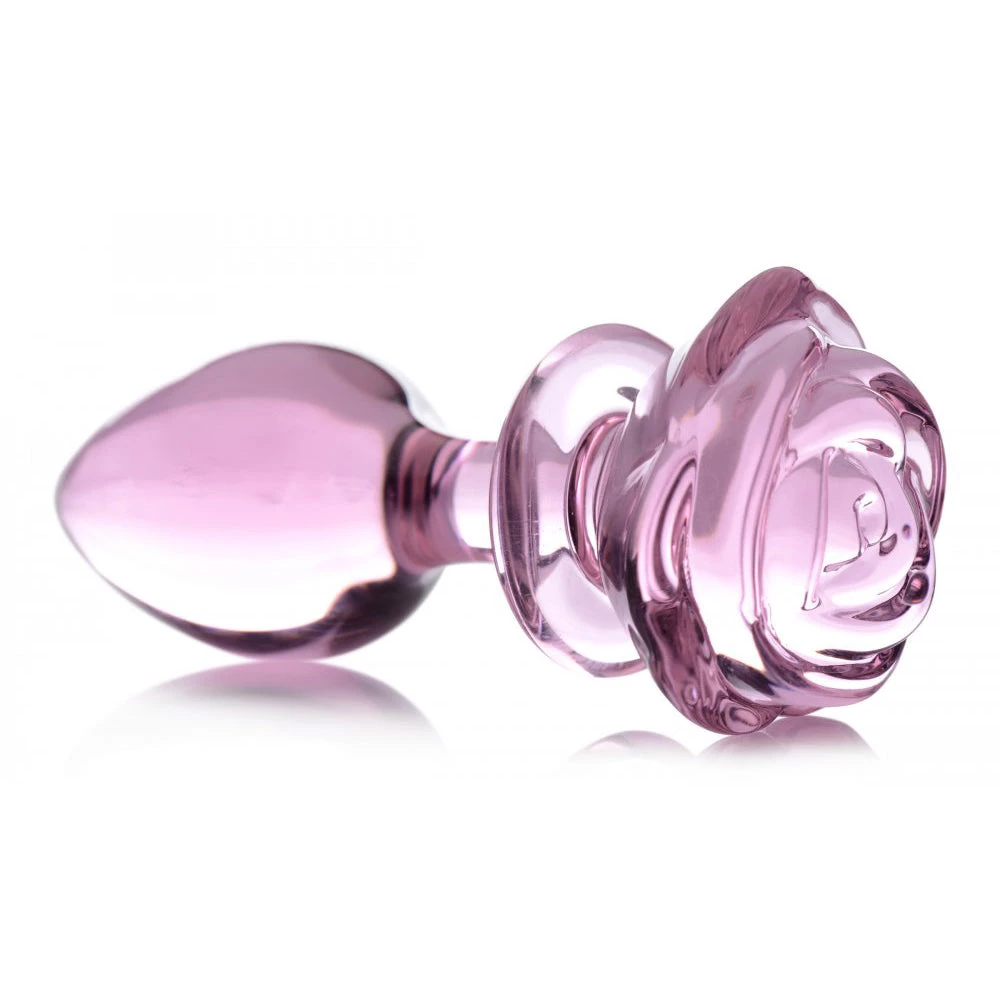 Boyzshop Pink Rose Glass Anal Plug New Items 5 Boyzshop Pink Rose Glass Anal Plug New Items