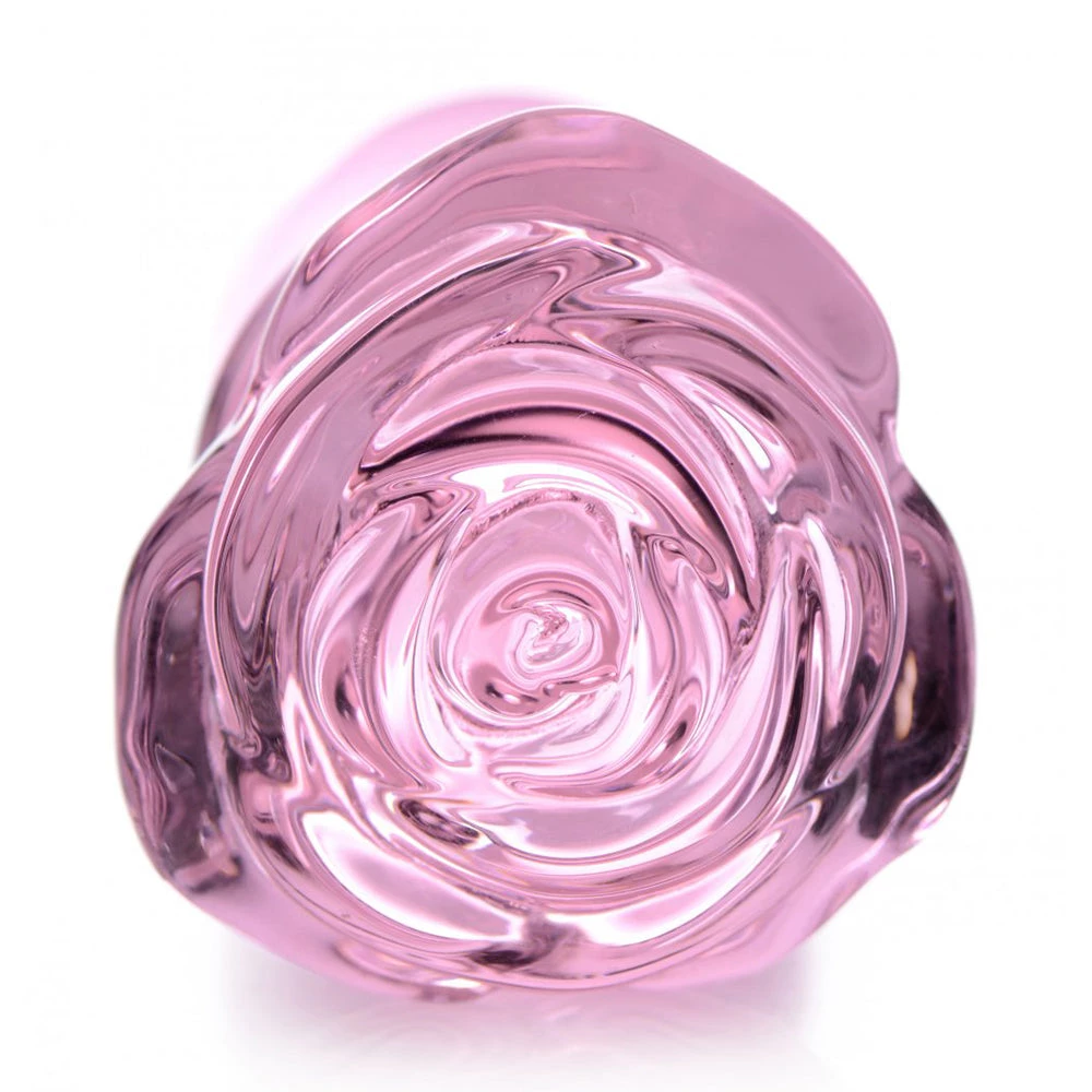 Boyzshop Pink Rose Glass Anal Plug New Items 6 Boyzshop Pink Rose Glass Anal Plug New Items