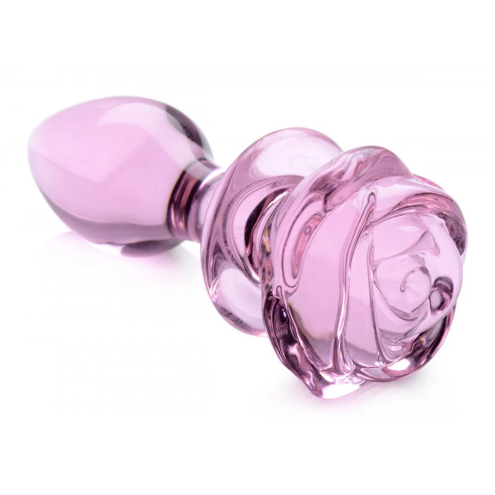 Boyzshop Pink Rose Glass Anal Plug New Items 3 Boyzshop Pink Rose Glass Anal Plug New Items