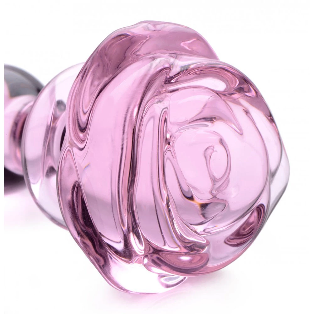 Boyzshop Pink Rose Glass Anal Plug New Items 4 Boyzshop Pink Rose Glass Anal Plug New Items