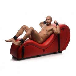 Boyzshop New Items Red Kinky Couch Sex Chaise Lounge With Love Pillows