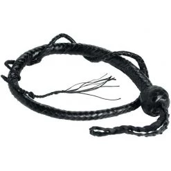 Vendor-unknown New Items Leather 12-Plait Snakewhip - Black
