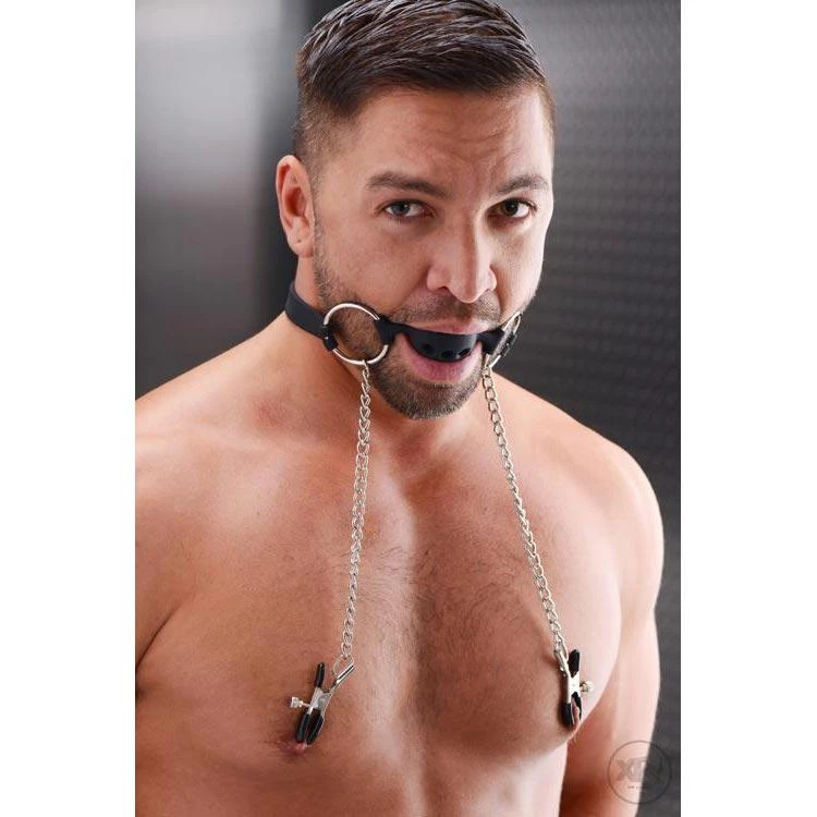 Vendor-unknown Hinder Breathable Silicone Ball Gag With Nipple Clamps 1 Vendor-unknown Hinder Breathable Silicone Ball Gag With Nipple Clamps