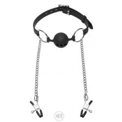Vendor-unknown Hinder Breathable Silicone Ball Gag With Nipple Clamps 8 Vendor-unknown Hinder Breathable Silicone Ball Gag With Nipple Clamps
