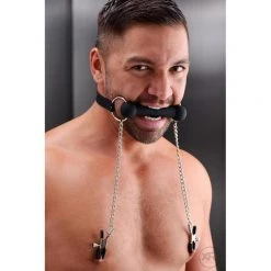 Vendor-unknown New Items Equine Silicone Bit Gag With Nipple Clamps