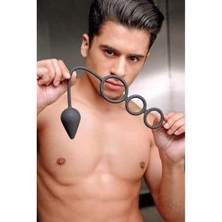 Vendor-unknown New Items Silicone Tri Cock Ring And Anal Plug -1.5 Inch Plug