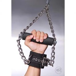 Vendor-unknown New Items Fur Lined Nubuck Leather Suspension Cuffs With Grip