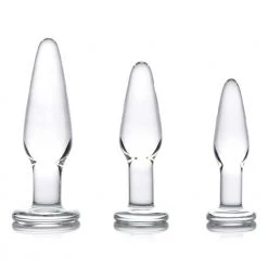 Vendor-unknown 3pc Dosha Glass Anal Plug Kit New Items