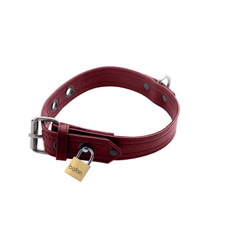 Vendor-unknown New Items Burgundy Premium Leather Collar And Cuffs 8 Vendor-unknown New Items Burgundy Premium Leather Collar And Cuffs