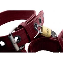 Vendor-unknown New Items Burgundy Premium Leather Collar And Cuffs 16 Vendor-unknown New Items Burgundy Premium Leather Collar And Cuffs