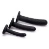 Vendor-unknown 3 Piece Silicone Strap-On Set - Black New Items