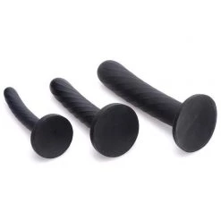 Vendor-unknown 3 Piece Silicone Strap-On Set - Black New Items