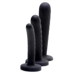 Vendor-unknown 3 Piece Silicone Strap-On Set - Black New Items