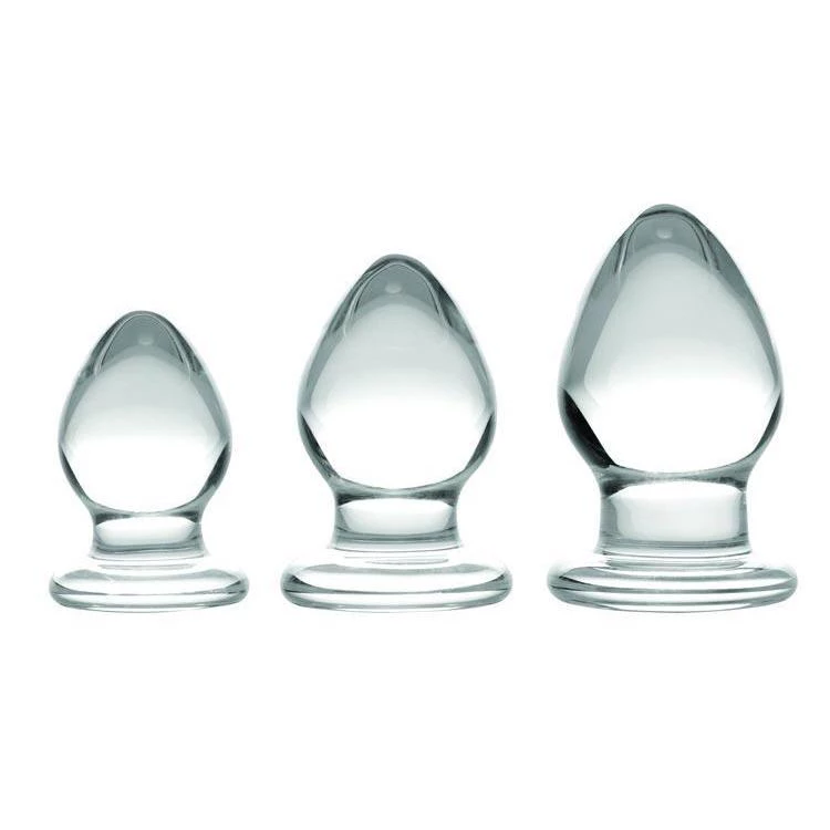 Vendor-unknown New Items 3 Piece Glass Anal Plug Kit 1 Vendor-unknown New Items 3 Piece Glass Anal Plug Kit