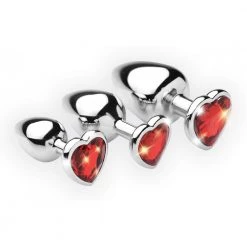 Boyzshop Red Heart Gem Glass Anal Plug New Items