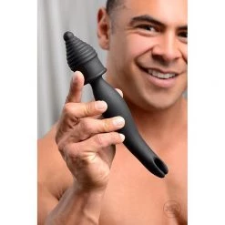 Vendor-unknown Anal & Butt Plugs Black Double Dipper 2 In 1 Silicone Anal Wand