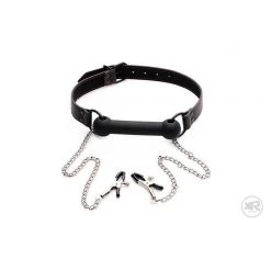 Vendor-unknown Silicone Bit Gag With Nipple Clamps New Items 8 Vendor-unknown Silicone Bit Gag With Nipple Clamps New Items