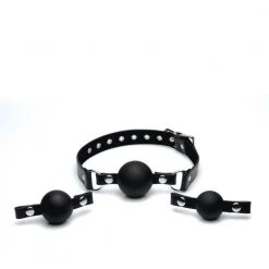 Vendor-unknown Bondage Equipment Interchangeable Silicone Ball Gag Set