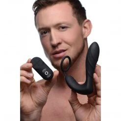 Boyzshop Silicone Prostate Vibrator And Strap With Remote Control