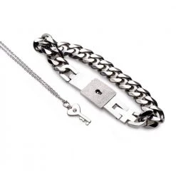 Boyzshop Chained Locking Bracelet And Key Necklace New Items