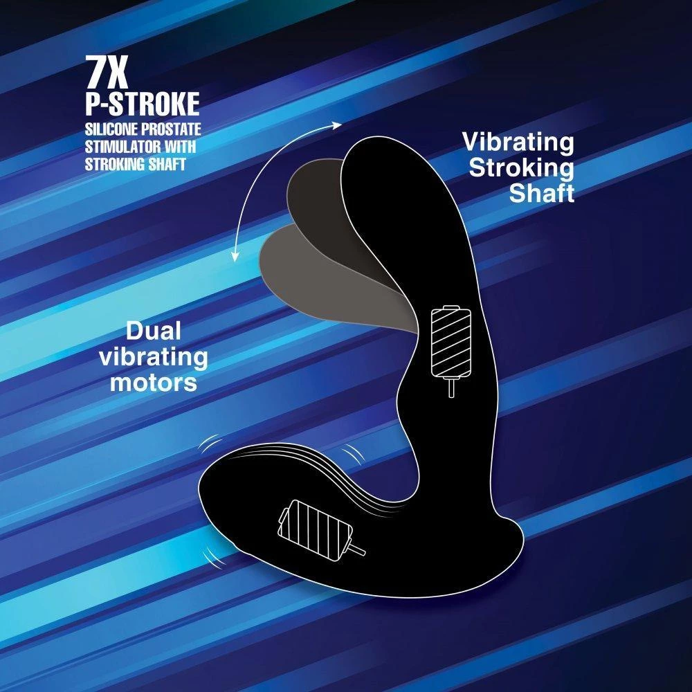 Boyzshop New Items 7X P-Stroke Silicone Prostate Stimulator With Stroking Shaft 4 Boyzshop New Items 7X P-Stroke Silicone Prostate Stimulator With Stroking Shaft