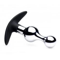 Boyzshop Dark Drop Metal And Silicone Beaded Anal Plug Special Last Chance Deals