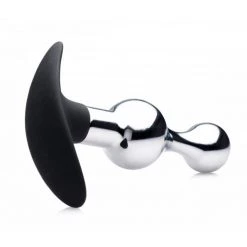 Boyzshop Dark Drop Metal And Silicone Beaded Anal Plug Special Last Chance Deals