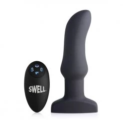 Boyzshop Worlds First Remote Control Inflatable 10X Vibrating Curved Silicone Anal Plug New Items