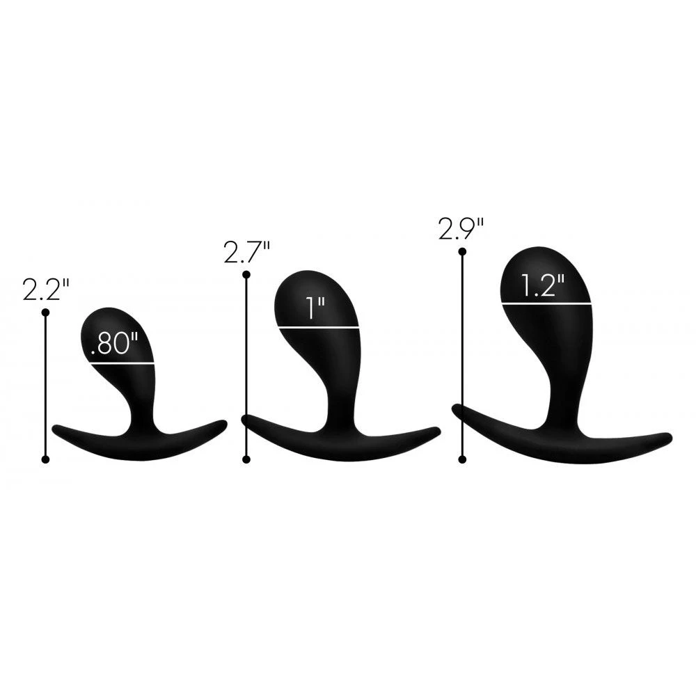 Boyzshop Dark Droplets 3 Piece Curved Silicone Anal Trainer Set 2 Boyzshop Dark Droplets 3 Piece Curved Silicone Anal Trainer Set