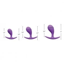 Boyzshop New Items 3pk Booty Poppers Curved Silicone Anal Trainer