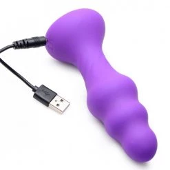 Boyzshop 7X Slim Ribbed Thumping Silicone Anal Plug