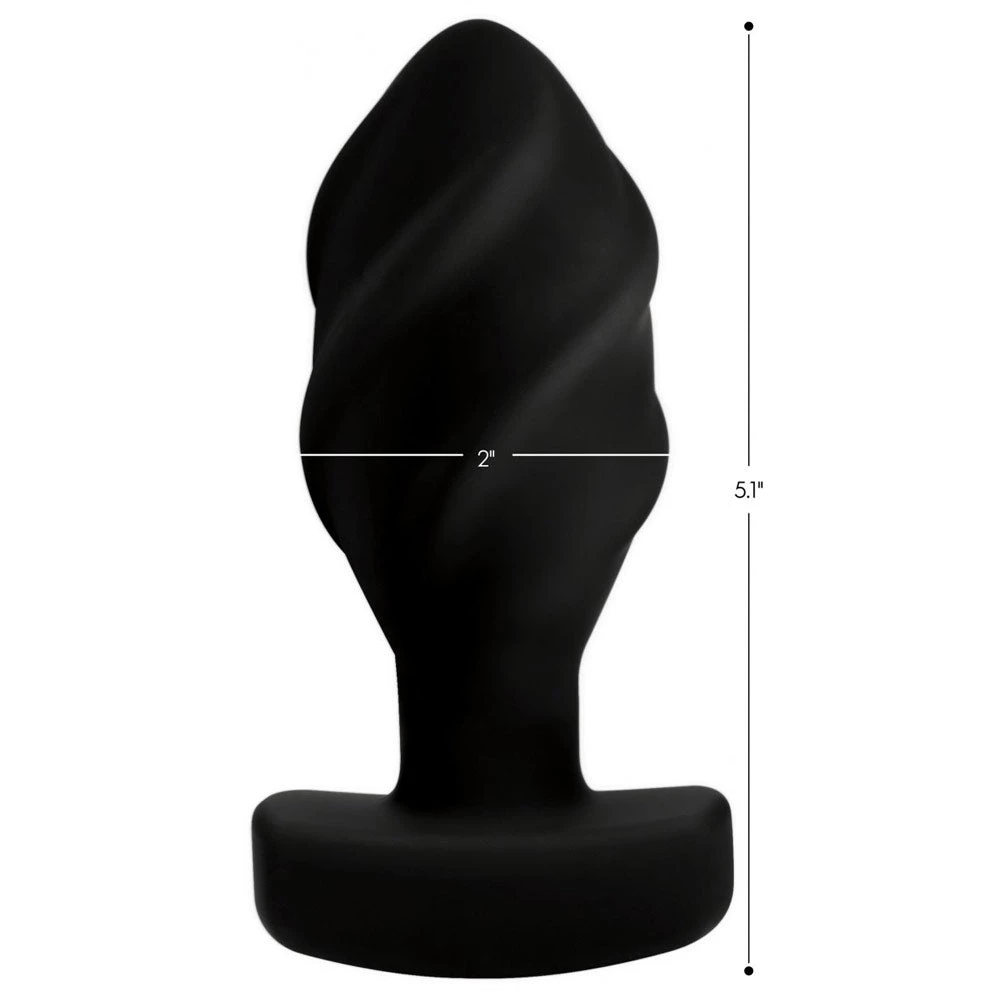 Boyzshop The Driller 10X Swirled Silicone Remote Control Vibrating Butt Plug 3 Boyzshop The Driller 10X Swirled Silicone Remote Control Vibrating Butt Plug