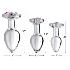 Boyzshop Red Heart Gem Glass Anal Plug New Items