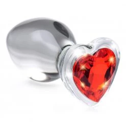 Boyzshop Red Heart Gem Glass Anal Plug New Items