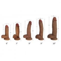 Boyzshop Dark Bareskin Dildo With Balls