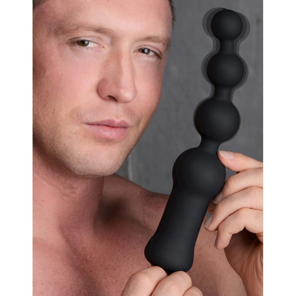Boyzshop Deluxe Voodoo Beads 10X Silicone Anal Beads Vibrator 1 Boyzshop Deluxe Voodoo Beads 10X Silicone Anal Beads Vibrator