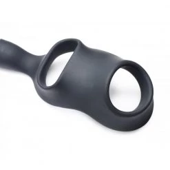 Boyzshop 10X P-Bomb Silicone Cock And Ball Ring With Vibrating Anal Plug New Items