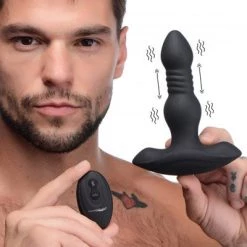 Boyzshop Vibrating And Thrusting Remote Control Silicone Anal Plug