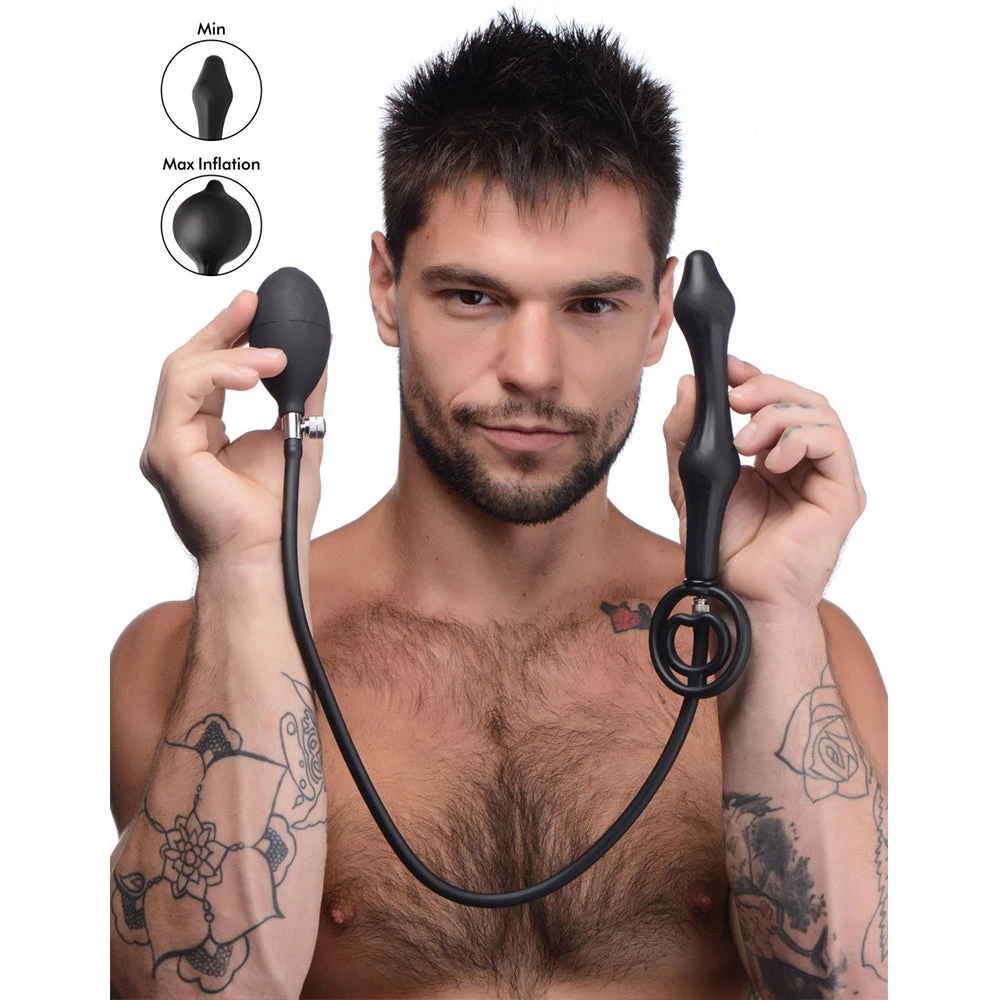 Boyzshop Devils Rattle Inflatable Silicone Anal Plug With Cock And Ball Ring New Items 2 Boyzshop Devils Rattle Inflatable Silicone Anal Plug With Cock And Ball Ring New Items