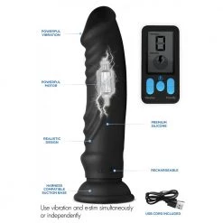 Boyzshop New Items E-Stim Pro 5x Vibrating Dildo With Remote Control