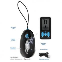 Boyzshop E-Stim Pro Silicone Vibrating Egg With Remote Control