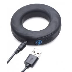 Boyzshop E-Stim Pro Silicone Vibrating Cock Ring With Remote Control