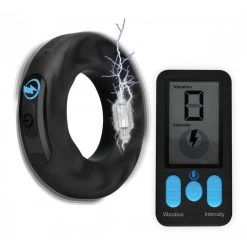 Boyzshop E-Stim Pro Silicone Vibrating Cock Ring With Remote Control